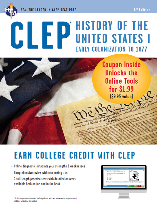 Cover image for CLEP History of the United States I w/Online Practice Exams